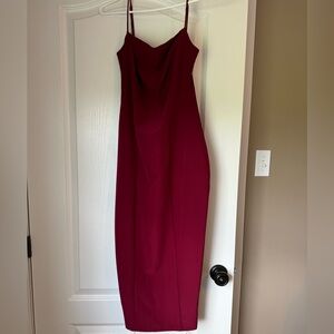 Red midi dress (formal)